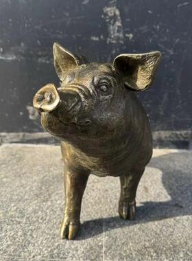 纯财福猪生肖送猪家居铜客厅摆件 茶桌VKI 酒柜 礼装饰品