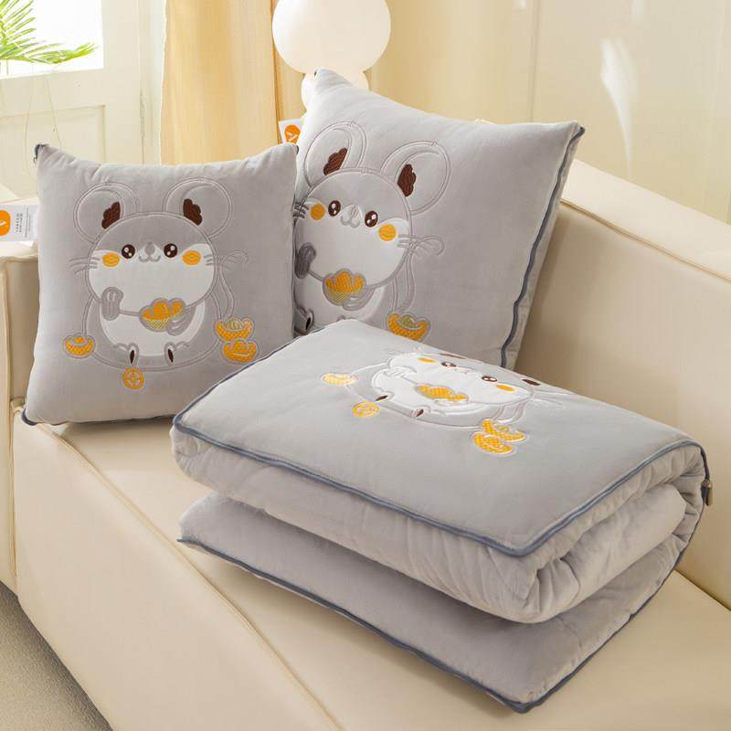 枕被子两加厚新婴儿绒午睡毯子车内枕头抱车上25YDX-bz折用叠冬天,淘宝优惠券,粉丝福利购,淘宝优惠卷