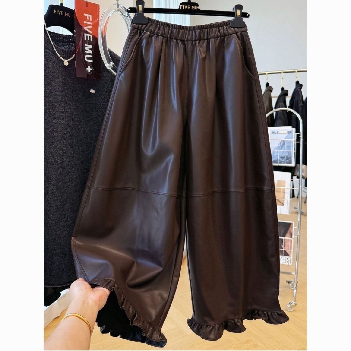 女童秋冬裤子2025新款女孩子冬天加绒加厚pu皮裤儿童时尚洋气长裤,淘宝优惠券,粉丝福利购,淘宝优惠卷