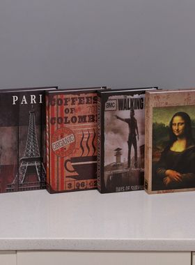 欧式覆古假书书本摆件彷真书道具书籍酒柜书房书柜办公室装饰书套