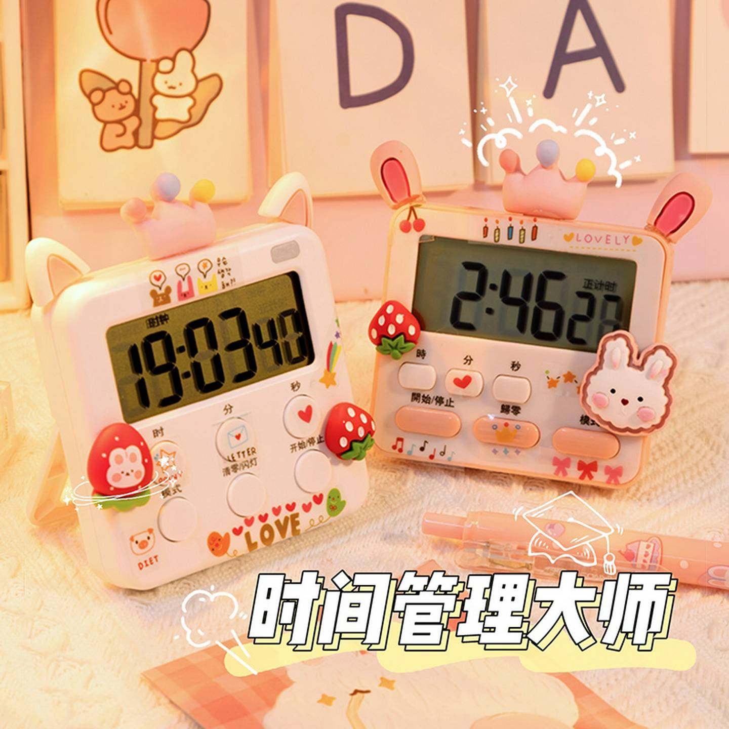 自习计时器学生闹钟两用学习儿童专用提醒器电子时间管理定时器,淘宝优惠券,粉丝福利购,淘宝优惠卷