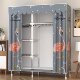 Simple wardrobe, household bedroom steel pipe thickened reinforced assembly, all steel frame cloth wardrobe rental housing storage Jiatai