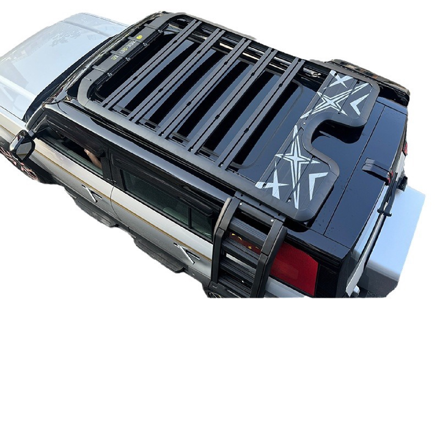 前域奇瑞iCAR03车顶行旅架平台框越野改装侧爬梯侧边篷小书包外观 - 图3