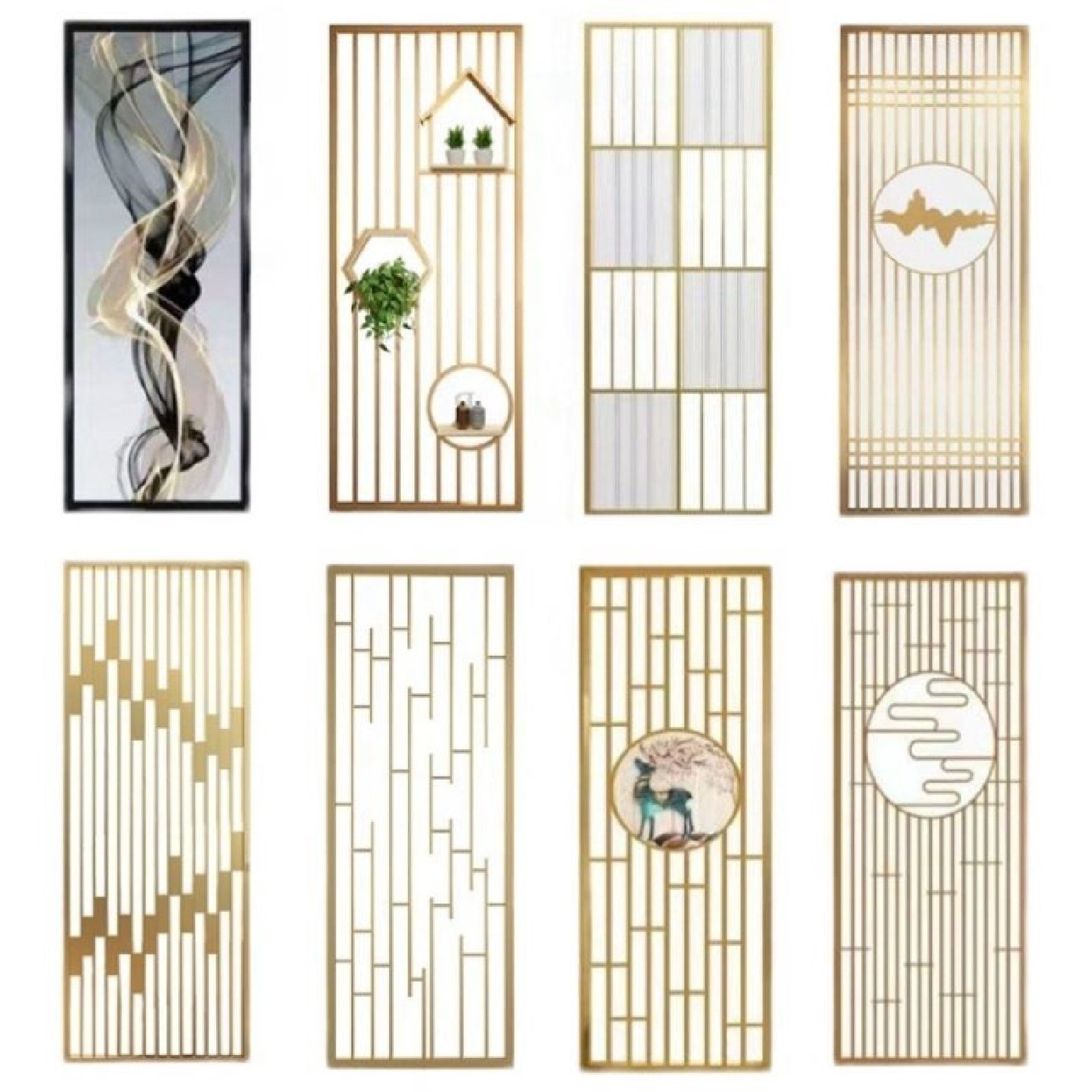 轻奢不锈钢屏风隔断雕花格假山玻璃新中式古铜电镀客厅背景墙定制,淘宝优惠券,粉丝福利购,淘宝优惠卷