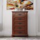 Solid wood chest of cabinets European style cabinets Modern simple bedroom American storage cabinet chest of cabinets Five draw cabinets Living room dining side cabinet