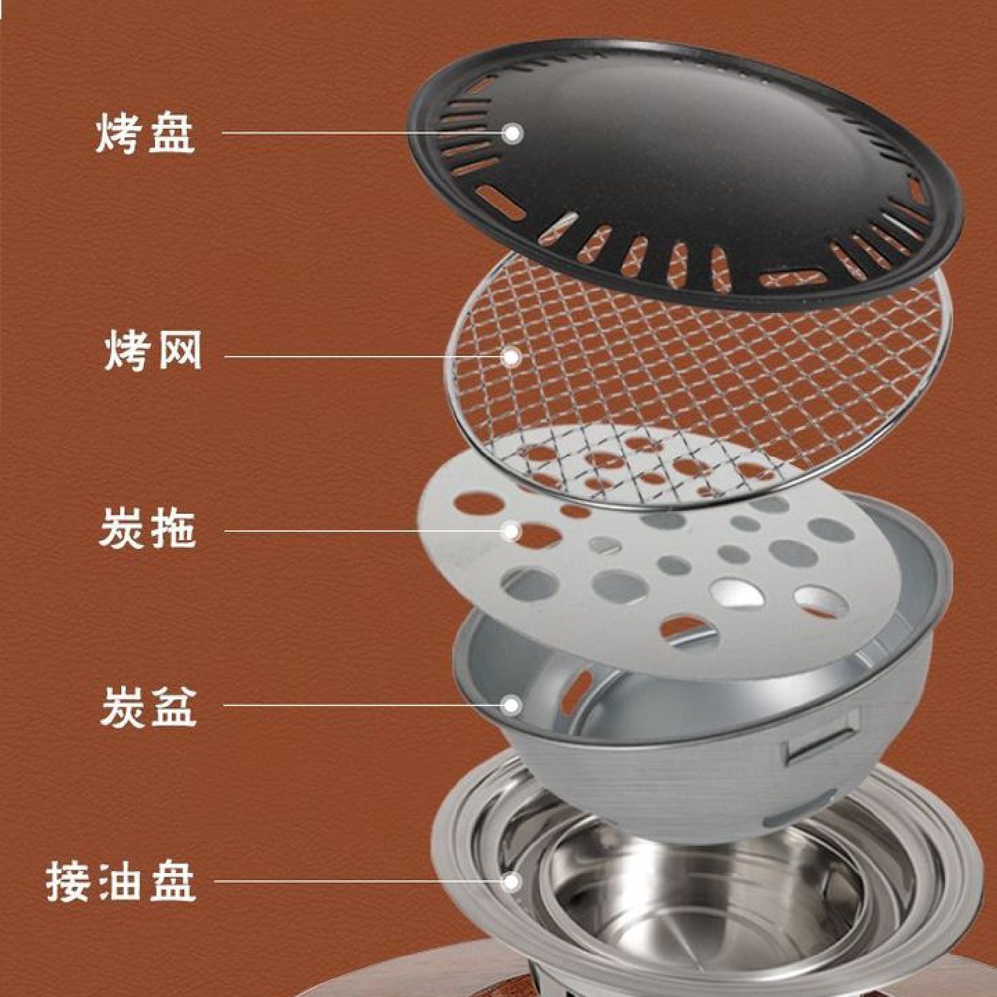 户外烧烤炉家用无烟烧烤便携折叠烧烤桌木炭烤肉野外庭院围炉煮茶,淘宝优惠券,粉丝福利购,淘宝优惠卷