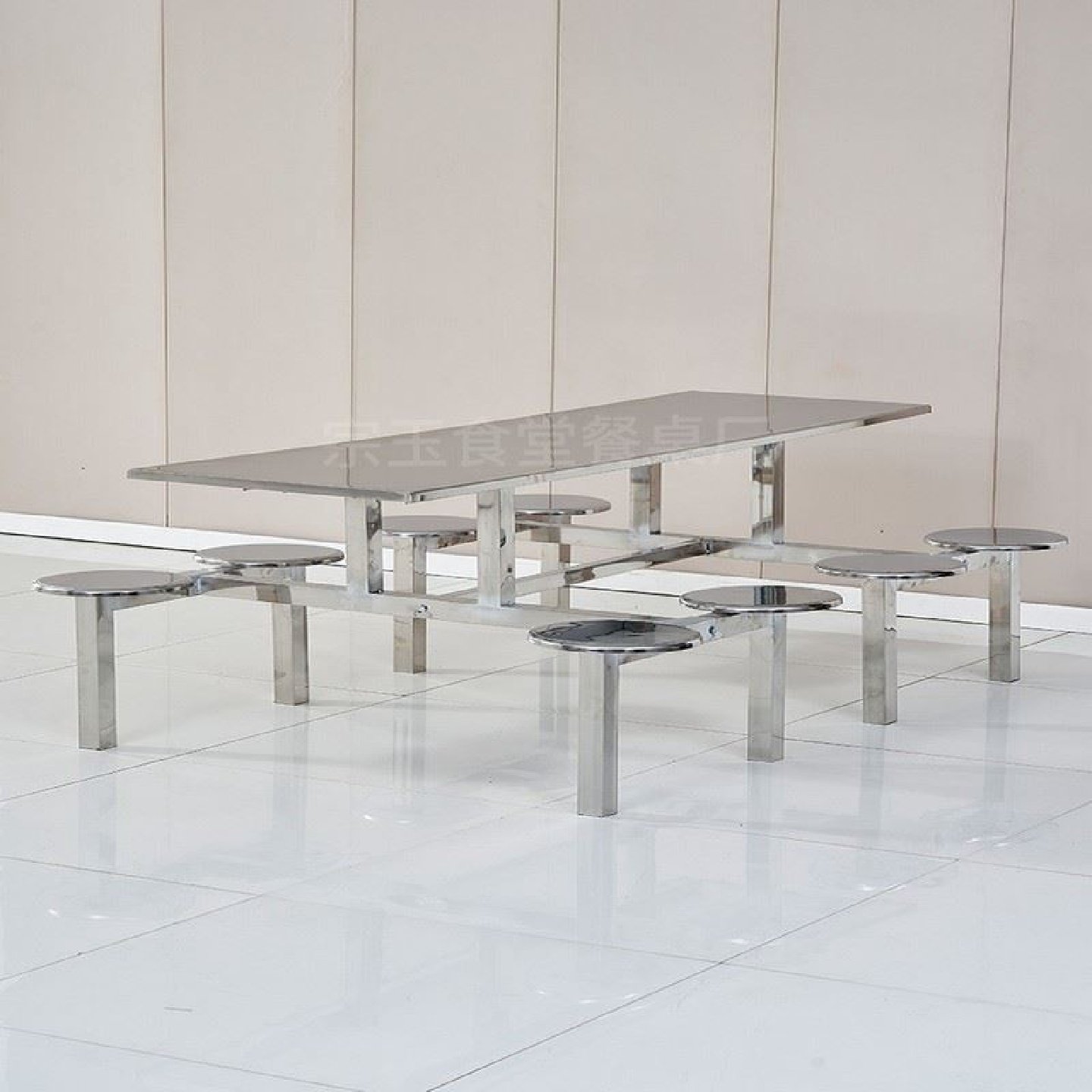 学校学生工厂食堂餐桌椅组合4人8人员工地不锈钢连体餐桌可定制,淘宝优惠券,粉丝福利购,淘宝优惠卷