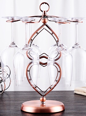 欧式轻奢红酒杯架摆件高脚杯架倒挂家用现代简约葡萄酒杯悬挂架子