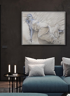 潮流空山基机械姬挂画现代艺术家创意版画客厅书房工作室装饰画