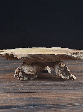 创意风化木根雕人物佛像底座实木枯木木架家居客厅装饰品禅意摆件