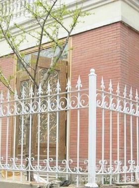 厂家批发欧式小区外墙围栏隔离栏杆工厂学校庭院护栏铁艺护栏