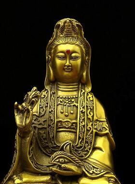 眼光娘娘眼光奶奶眼光观音神像铜像佛像风水摆饰工艺礼品摆饰纯铜