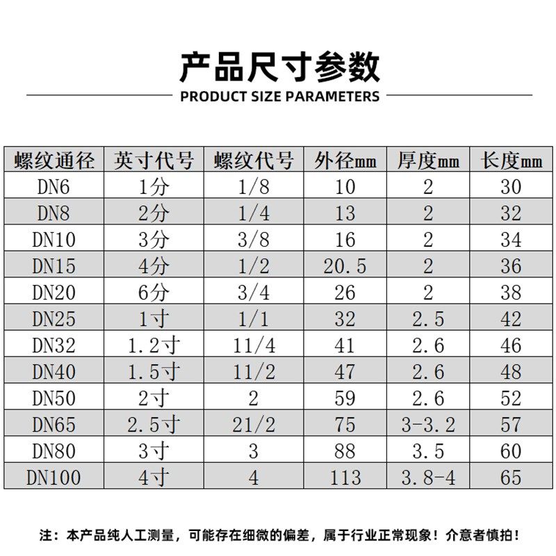 304不锈钢双头丝水管外牙螺纹316L双外丝直通水暖配件接头4分6分,淘宝优惠券,粉丝福利购,淘宝优惠卷