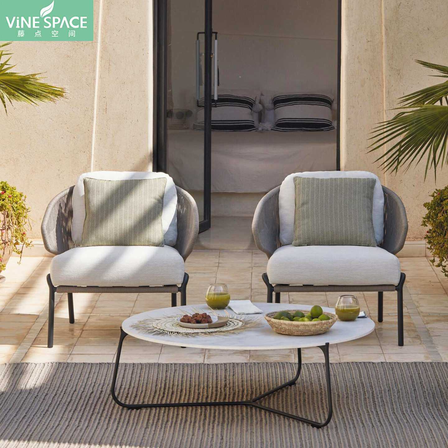 跨境户外休闲藤编沙发庭院花园藤椅露天室外防水阳台双人茶几组合,淘宝优惠券,粉丝福利购,淘宝优惠卷