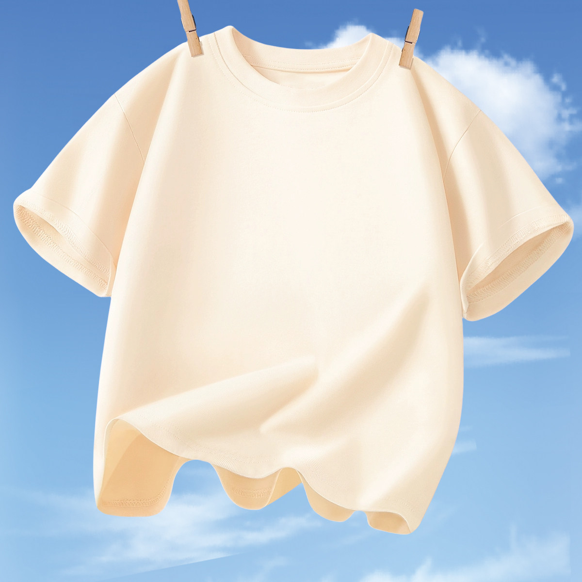 夏季透气纯棉儿童t恤纯色短袖百搭男女童白色校服班服休闲童装潮,淘宝优惠券,粉丝福利购,淘宝优惠卷