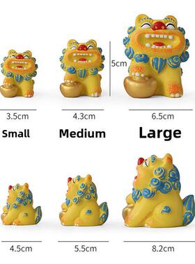 新中式民族风格狮子石狮子桌面工作站装饰财富饰品高端小众生日礼