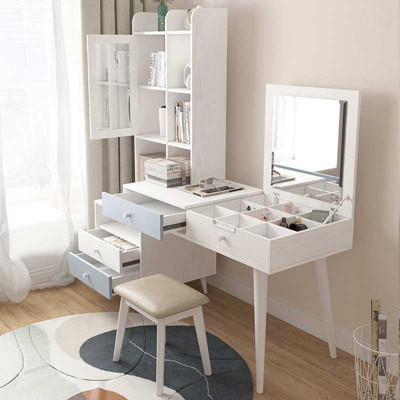 书桌一体桌组合台式电脑桌带妆台多功能书架旋转学习办公书桌,淘宝优惠券,粉丝福利购,淘宝优惠卷