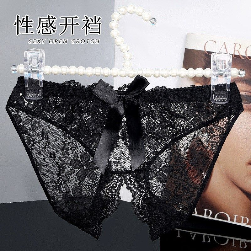 新品大码开裆T字丁内裤女后蝴蝶结细带蕾丝短裤透明镂空三角裤情,淘宝优惠券,粉丝福利购,淘宝优惠卷