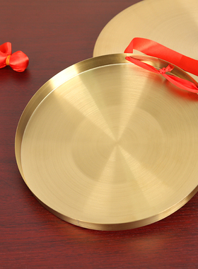 四瑞铜锣摆件六帝锣鼓化五黄二黑挂件家居客厅铜锣大门挂饰