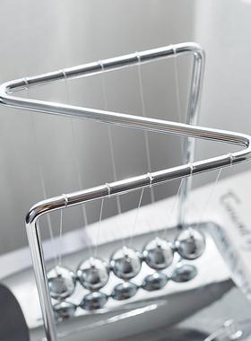 创牛顿摆球混小沌装视饰品磁悬浮平衡IVU装饰意品家居客厅书桌电