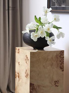 形上地塑法式中古雕台木座墩子树瘤复古YUE家居艺术落底摆件