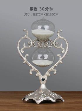 德国工艺欧洲心形沙漏计时器装饰品家居装饰工艺品情侣心意礼品礼