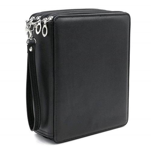 168孔男女美术生笔帘皮质笔袋彩铅收纳包素描插笔袋笔套大容量盒 - 图3