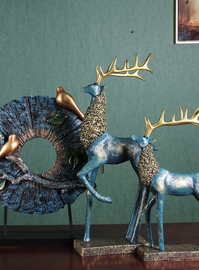 高档家居装扮工艺品招财创意福禄三件套组合摆件入户玄关艺术摆设