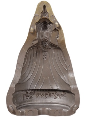 莲花生大士擦擦模具合金复古古铜仿尼泊尔藏传密宗佛台供奉摆件