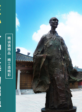 户外园林景观铸铜人物雕塑玻璃钢仿铜塑像制作城市广场雕塑品摆件