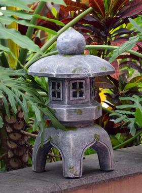 日式户外宫灯庭院花园装饰复古太阳能灯别墅创意景观阳台设计摆件