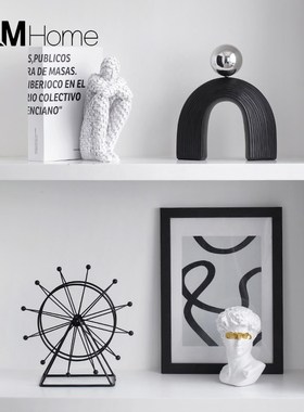 现代高级感样板间酒柜抽象艺术家居装饰品摆件设计师小众高档摆设