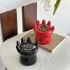 Creative palm ceramic jewelry storage tray, light luxury and high-end desktop entrance decoration, key ring display tray