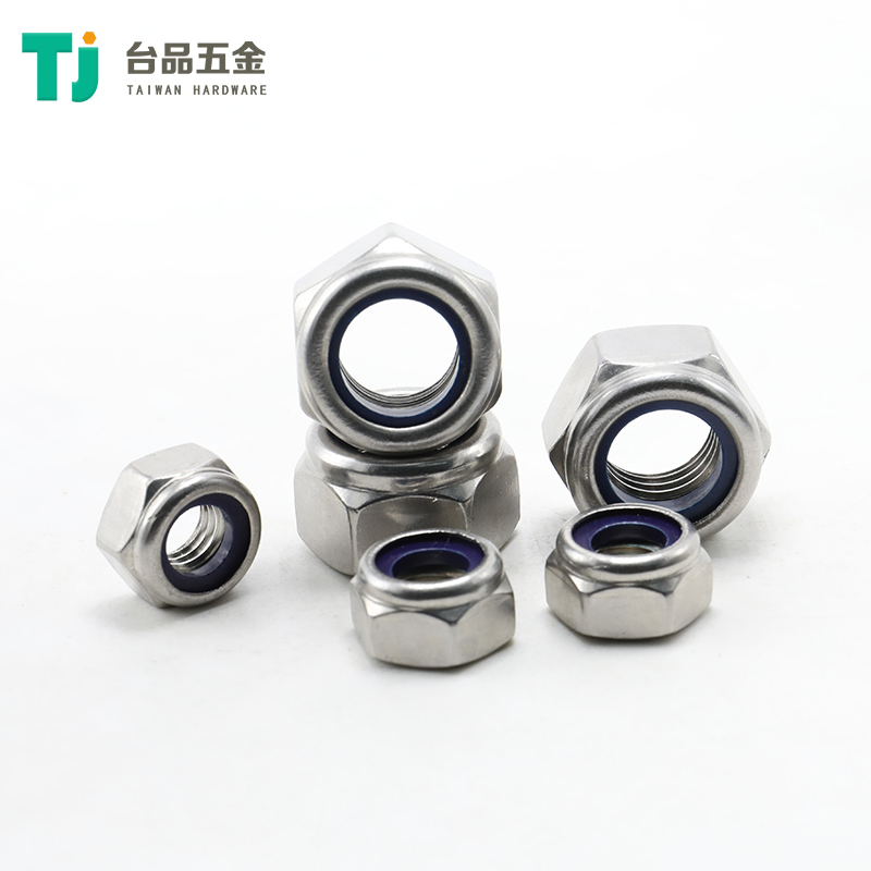 不锈钢防松螺母铁锁紧六角金属尼龙防滑防脱M2M3M4M8M10M24螺丝帽 - 图2