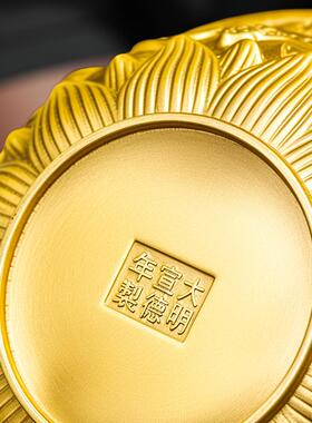 黄家聚宝摆jx-00009件纯铜沈万三招财进盆宝用铜全铜制实心客厅办