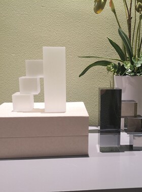 水晶书挡简约现代天然水晶矿石轻奢书挡书立书靠家V居样板间书房