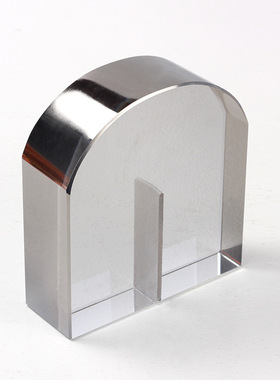 北欧艺术几何水晶拱门创意样板房C玄关家居装饰品轻奢书挡书靠摆