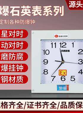 天鹤防爆石英挂钟 自动对时电子防爆钟 康巴斯机芯危险区域用挂钟
