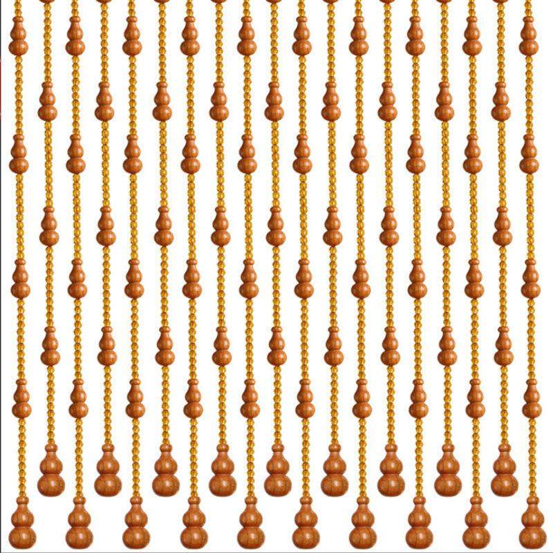 改善门对门格局 门帘水晶隔断帘卧室卫生间免打孔桃木葫芦珠帘,淘宝优惠券,粉丝福利购,淘宝优惠卷