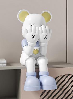 网红暴力熊落地大摆件家居装饰品客厅地台电视柜大型坐姿公仔雕塑