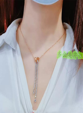 王一搏同款扭结项链戒指耳环手链