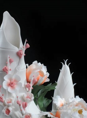 节节高 德化白瓷瓷花花卉植物摆件工艺品装饰品家居摆设创意礼品