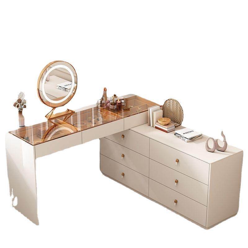 梳妆台卧室轻奢斗柜一体奶油风化妆桌小户型梳妆台现代简约梳妆柜,淘宝优惠券,粉丝福利购,淘宝优惠卷
