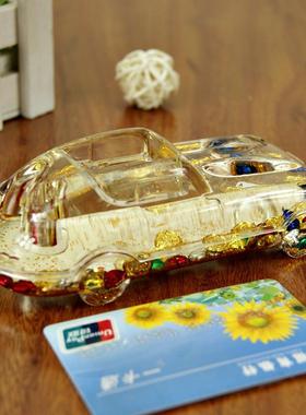 汽车入油水晶笔插汽车心