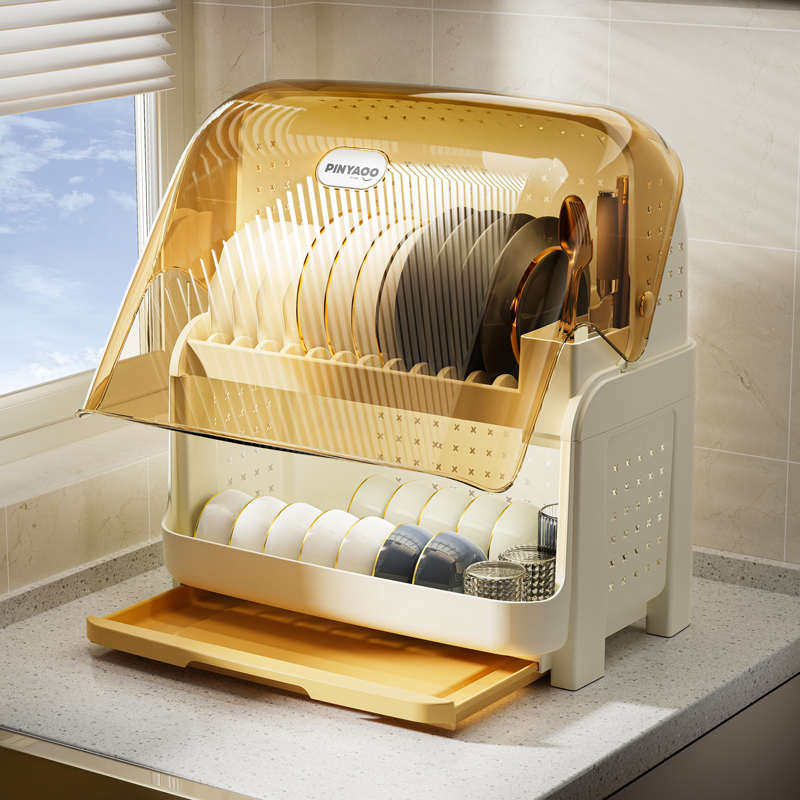 厨房碗碟沥水架碗柜家用碗筷收纳盒新款多功能放碗碟盘餐具置物架,淘宝优惠券,粉丝福利购,淘宝优惠卷