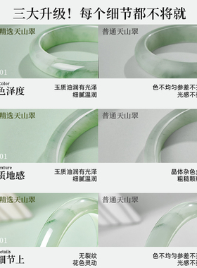 天山翠手镯女高级感玉镯