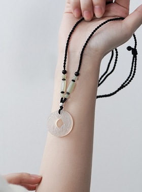 貔貅平安扣项链男生S925银