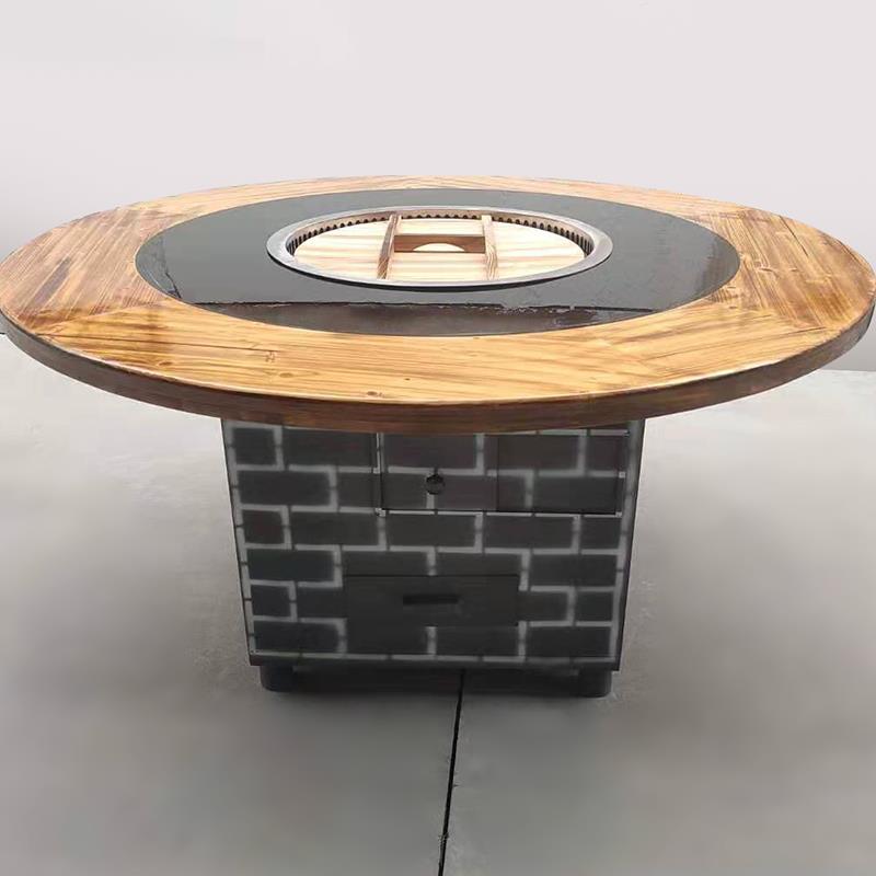 柴火鸡灶大锅台设备土灶台铁锅炖柴火灶商用灶柴气两用灶台自吸 - 图1