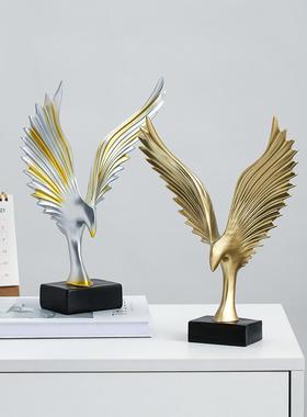 大鹏展翅家居客厅电视柜酒柜装饰品办公室桌面工艺品摆件轻奢高档