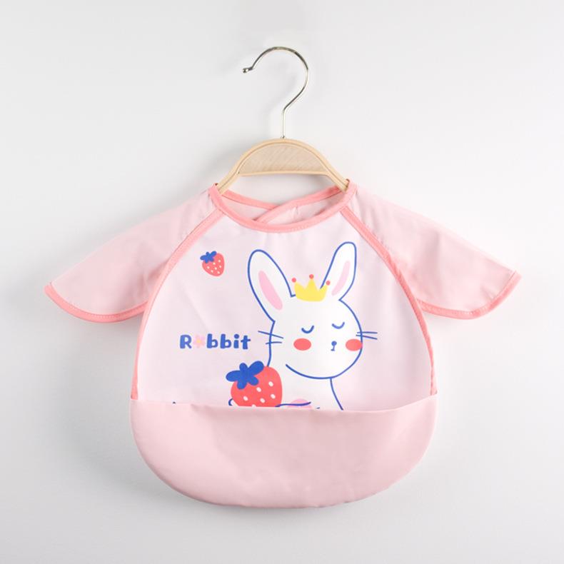 Children's smock, angel wings bib, summer baby dual-use rice pocket, waterproof and anti-dirty painting smock, reverse wearing protective clothing
